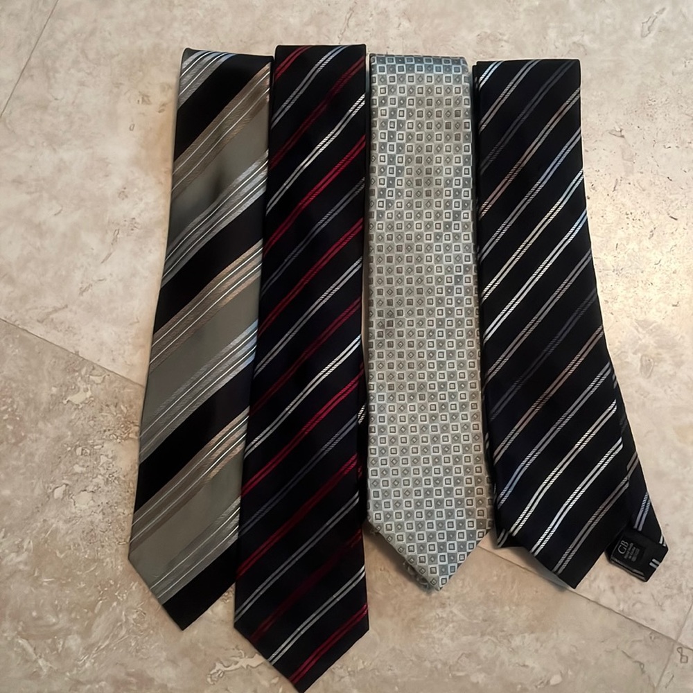 💕HP💕4 Geoffrey Beene ties - 100% silk